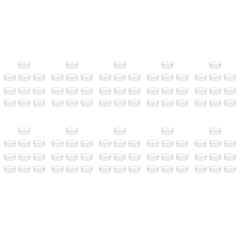 

100 Pcs. 35Mm X 10Mm Sterile Plastic Petri Dishes With Lid For LB Plate Yeast (Transparent Color)