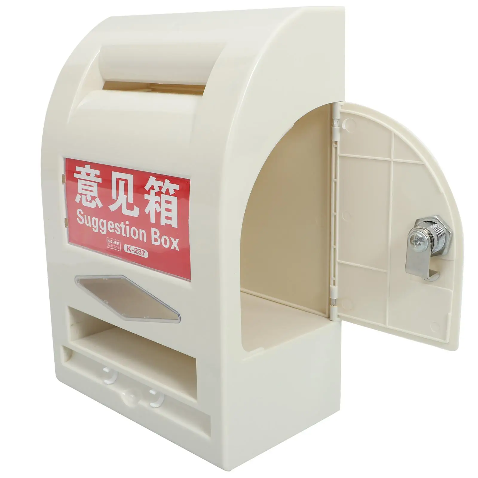 

Waterproof Comment Box Ballot Boxes Mailbox with Key Lock White Mailboxes for outside Office