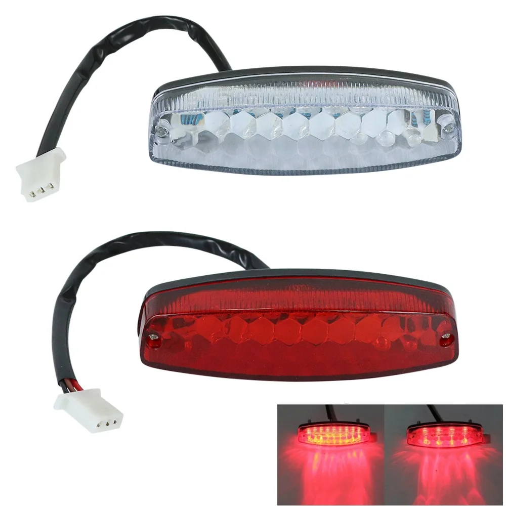 12v Moto Tail Brake Light LED Rear Lights Cafe Racer Indicator Lamp Motorcycle Lighting For ATV Quad Kart Scooter