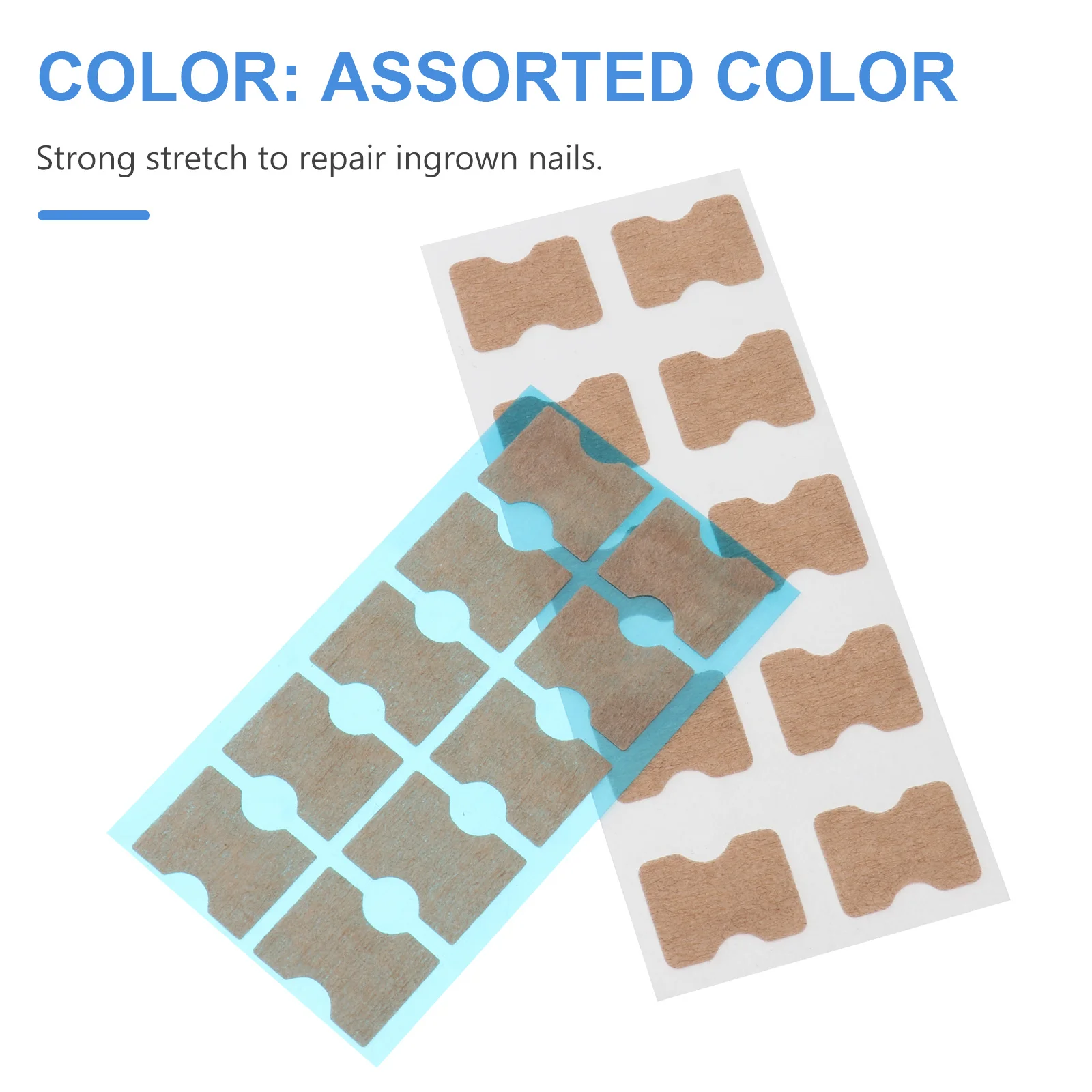 

10pcs Ingrown Toenail Corrector Patches Blue White Nail Stickers Foot Care Tools Treatment Premium Material Upward Pulling
