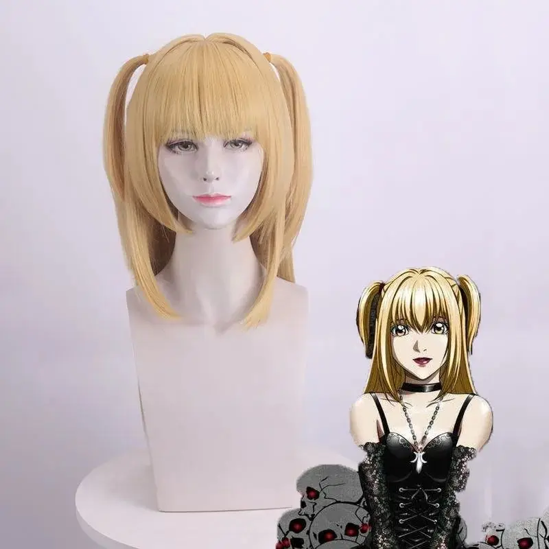 ‌ Anime Death Note Cosplay Pruik - Gouden Zand Anime Karakter Haar, Cosplay Evenement, Halloween Kostuum