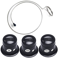 4Pcs Watch Magnifier Tool Eye Loupe Loop Magnifier Magnifying Glass Jewelry Magnifying Tools