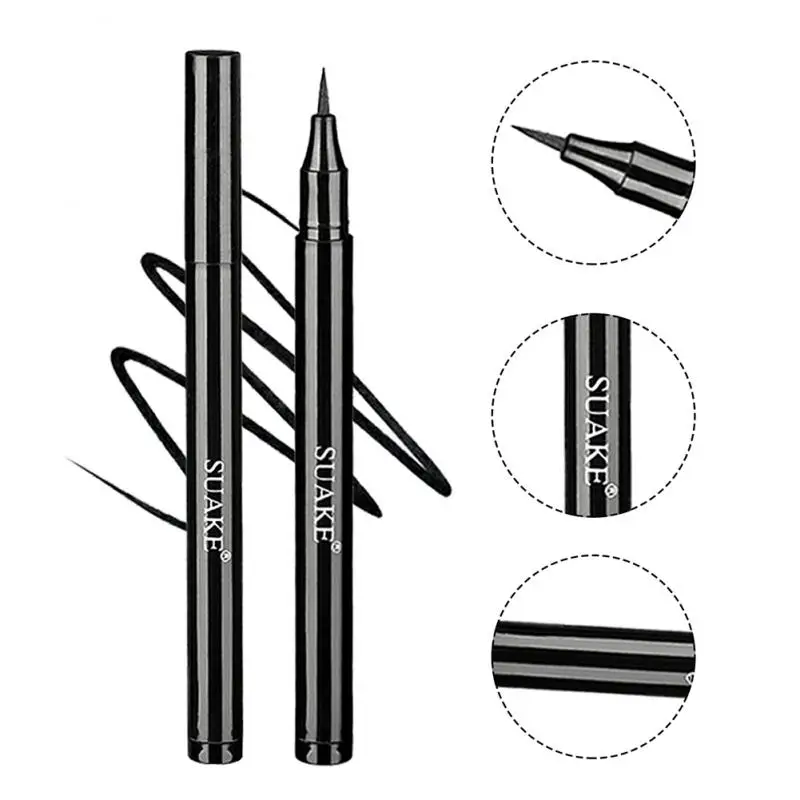 5/3/2/1PCS Black Waterproof Quick Eyeliner Liquid Long Lasting Anti-oil Eye Liner Pencil Natural Makeup Cosmetic Beauty Eyepen