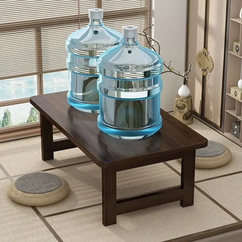 Living Room Furniture Small Tables with Bay Window Folding Tables Household Solid Tatami Table Coffee Table Learning Low Table image 4
