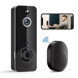 Intelligent AI Humanoid Recognition Motion Detection WIFI Wireless Two-way Audio Doorbell Visual Intercom Infrared Night Vision