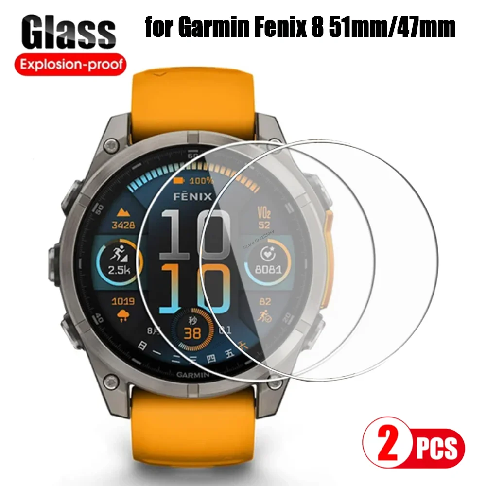 Tempered Glass Screen Protector For Garmin Fenix 8 51mm 47mm 43mm Smartwatch Premium Anti-scratch HD Protector Film Accessories