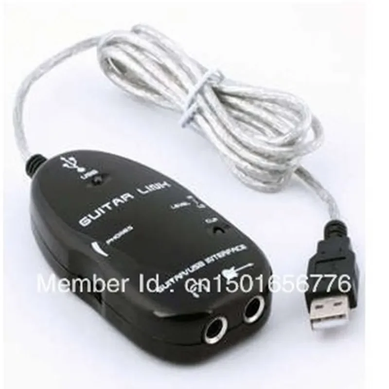 Cable USB de enlace de guitarra para efectos y grabación de guitarra - Interfaz de sonido directo Plug Play