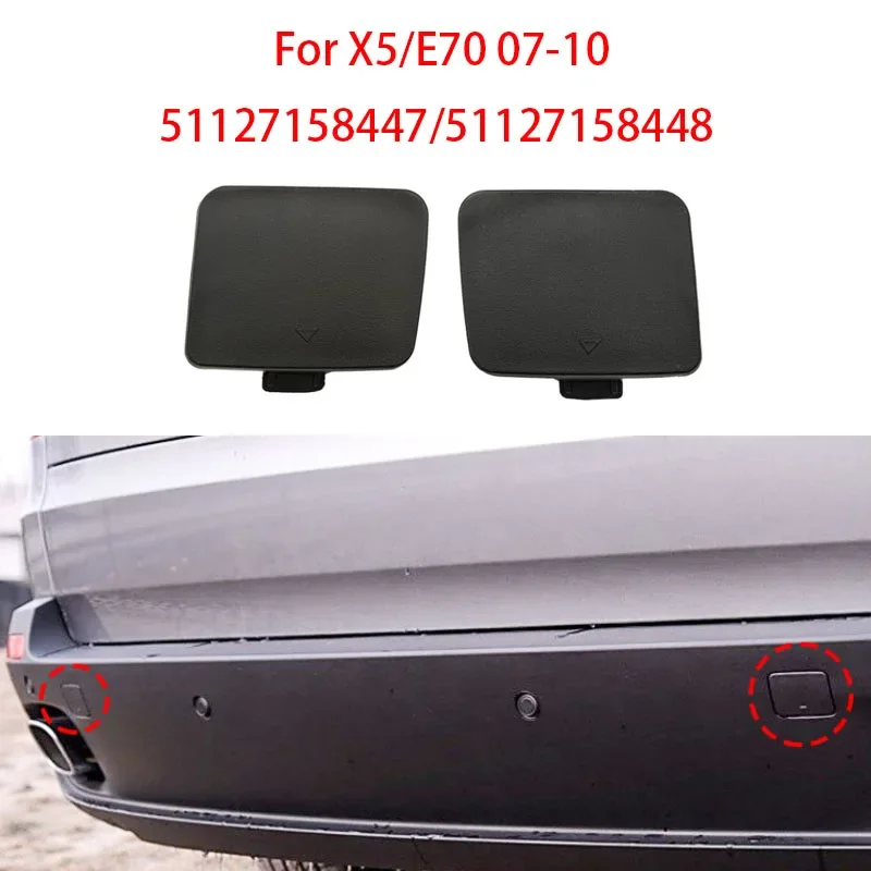 

Rear Bumper Tow Hook Cover Towing Eye Cap For BMW X5 E70 2007 2008 2009 2010 51127158447 51127158448
