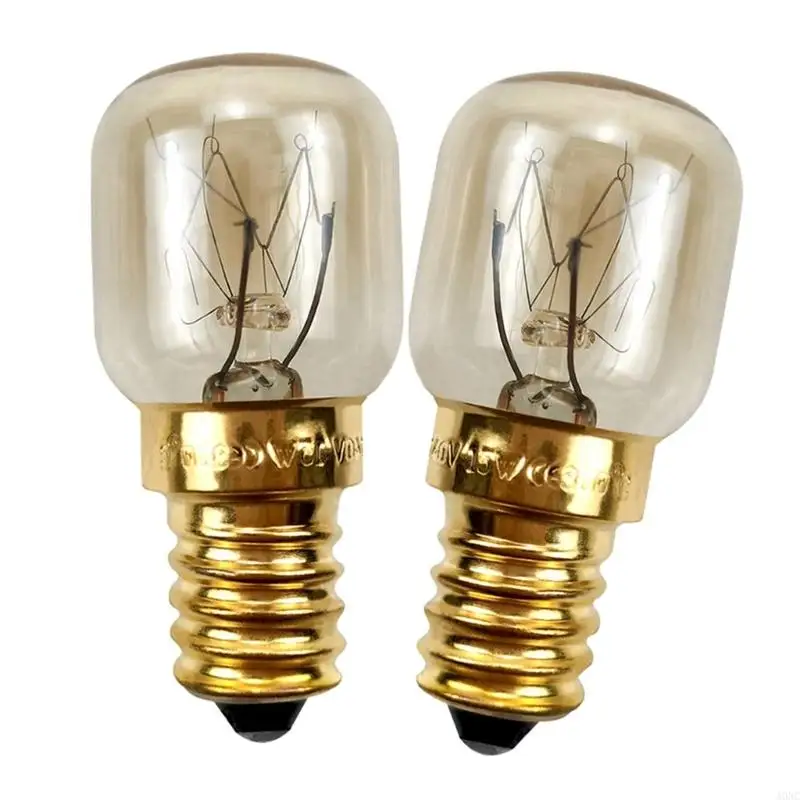 A0NC 2PCS 220V E14 300 درجة عالية من درجة الحرارة مقاوم للفرن الميكرووي