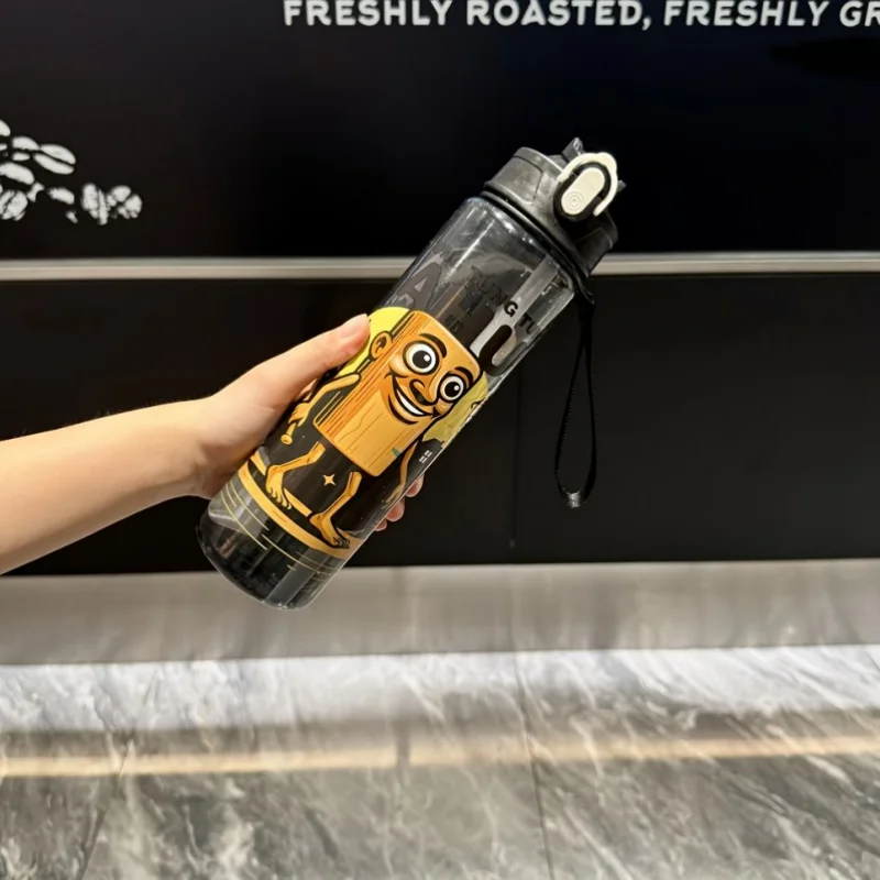 750 مللي جديد سعة كبيرة المحمولة السفر الكرتون القش كوب لطيف كوب ماء من البلاستيك سلسلة البحر الجبلية أنيمي الطرفية عطلة #4