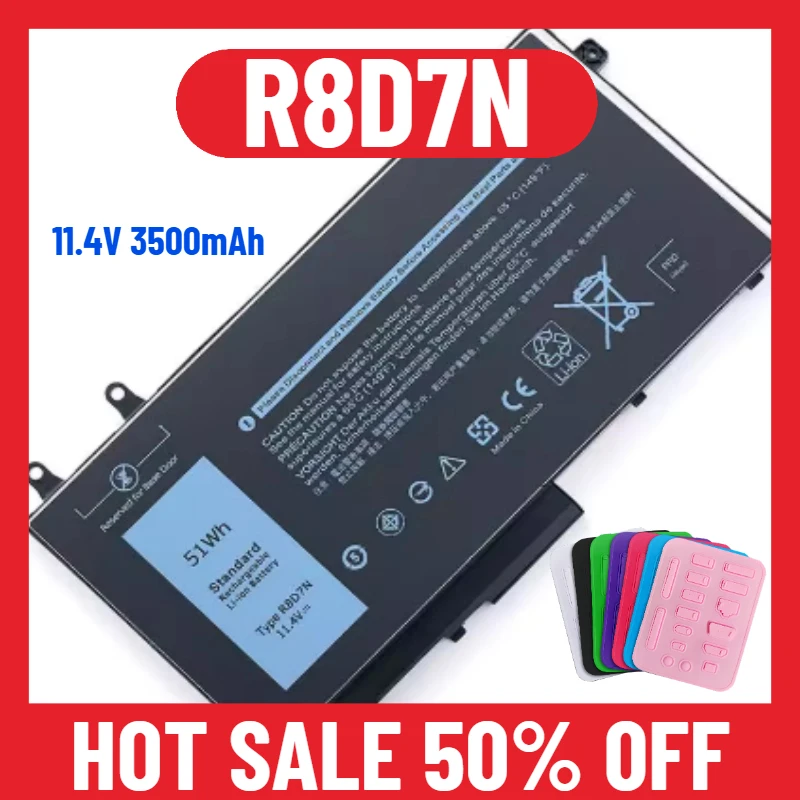 

11,4 В 3500 мАч для ноутбука Dell Precision M3540 E5500 E5400, аккумулятор R8D7N