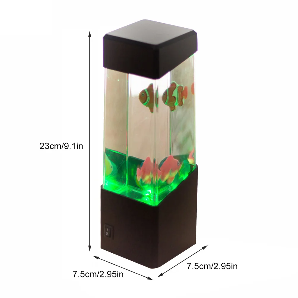 Creative Jellyfish Light LED Aquarium Night Light Colorful LED Fish Tank Aquarium Lamp Battery USB Power Bedside Lamp Home Decor