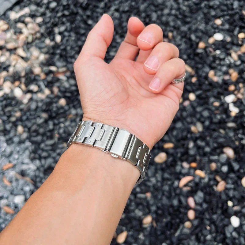 سوار ساعة من الفولاذ المقاوم للصدأ 22 ملم لساعة Xiaomi S4 Sprot /Watch S1/S2/S3 حزام ساعة لـ Xiaomi Color/Color2 /2Pro