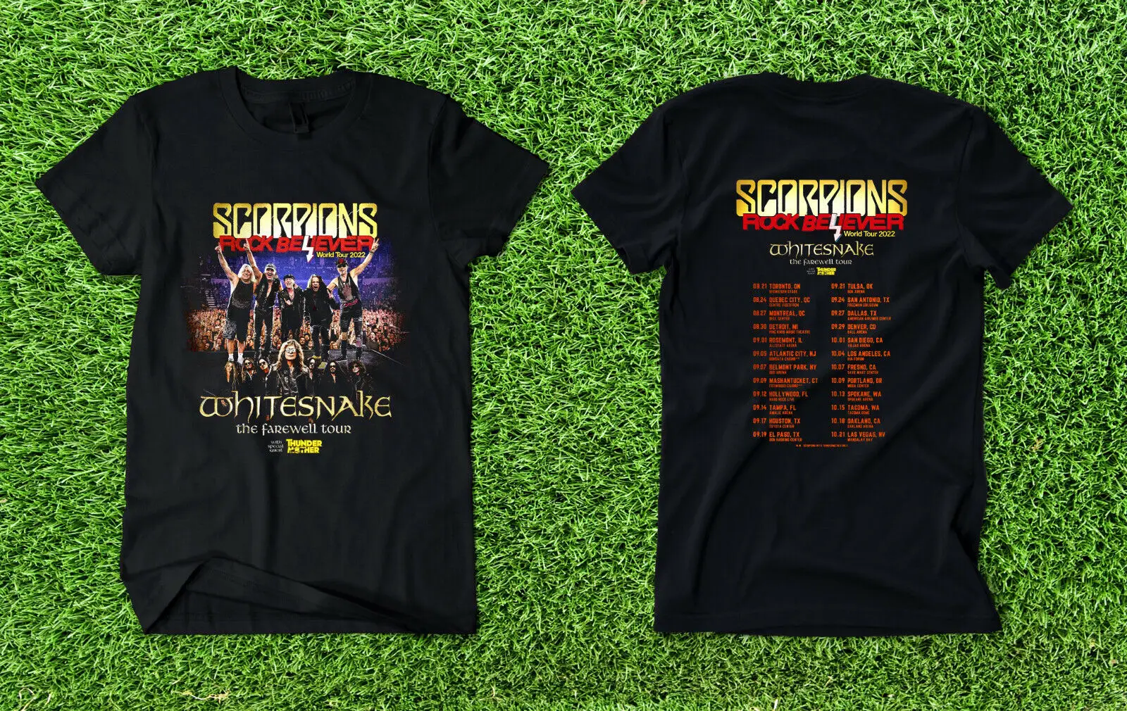 scorpions whitesnake world tour 2022 new t shirt