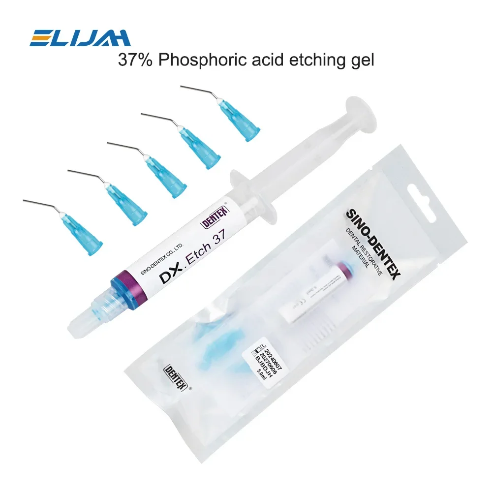 Dental Etchant Gel 37% Phosphoric Dental Acid Etching Gel Etchant Agent Dental Orthodontic Adhesive Light Cure Bond Teeth