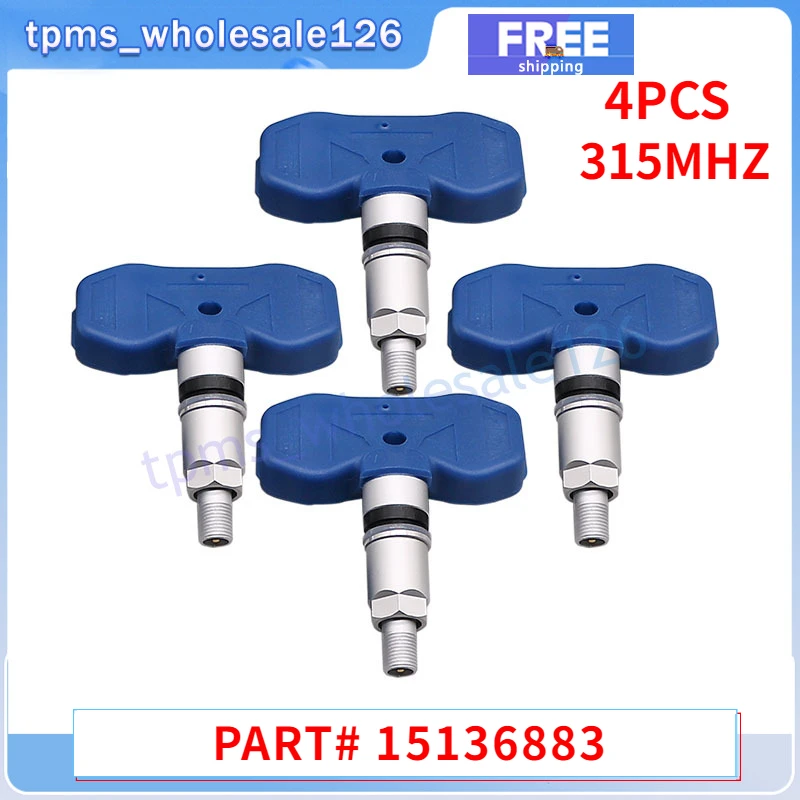 15136883 Car Tire Pressure Monitor Sensor 4PCS For Cadillac Escalade Chevrolet Avalanche Silverado Tahoe GMC Sierra TPMS 315MHZ