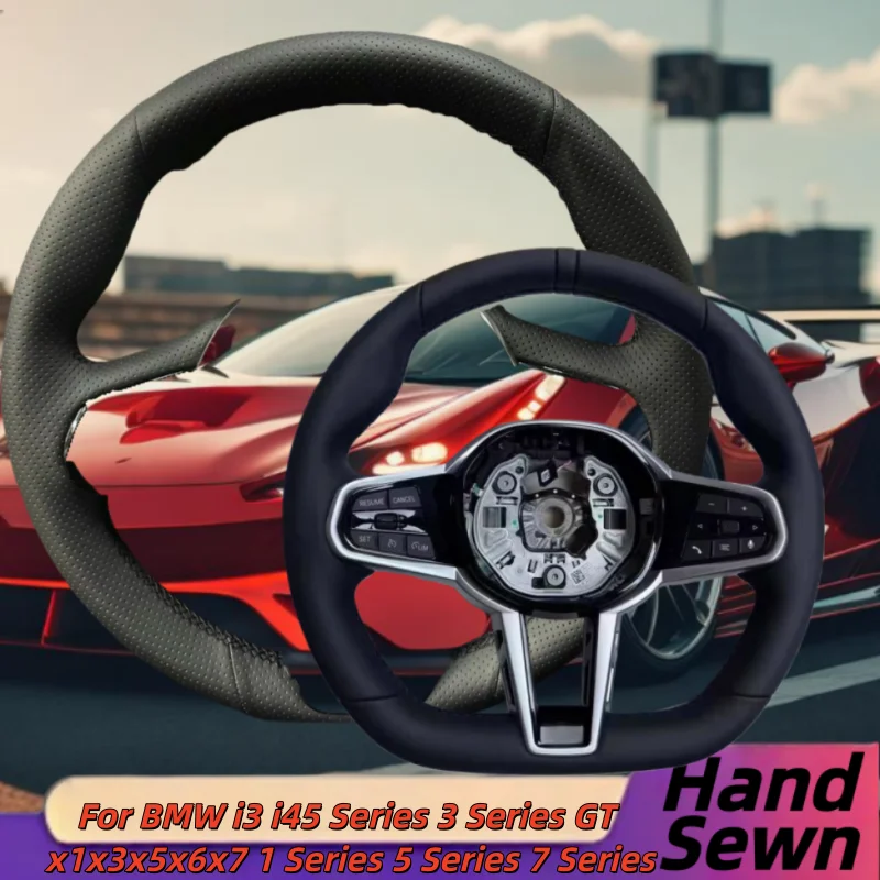 

Hand-Sewn Microfiber Leather Car Steering Wheel Cover For BMW I3 I45 Series 3 Series GT X1x3x5x6x7 1 Series 5 Series 7 Series