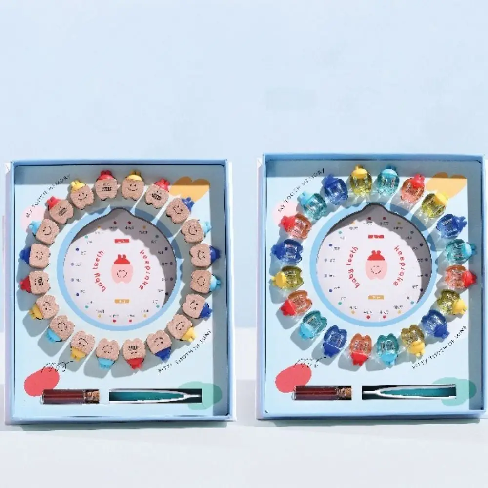 

Деревянная коробка для детских зубов, мультяшная коллекция волос, органайзер для молочных зубов, коробка для хранения сувениров, чехол для грудных зубов для детского зуба