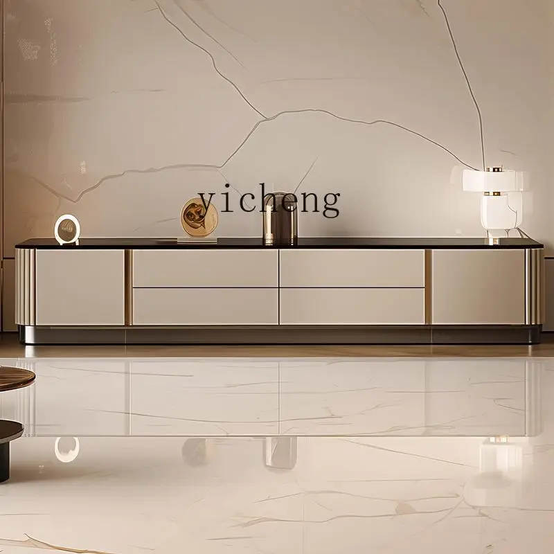 

XL rock slab floor-to-ceiling TV cabinet living room household Italian simple storage locker integrated extended floor cabinet