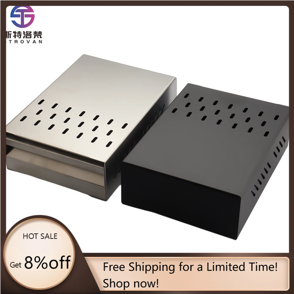 

STLG WJW Barista Tools Stainless Steel Coffee Grounds Knock Box 25cm Small Type Coffee Knock Box Drawer Black White Silver