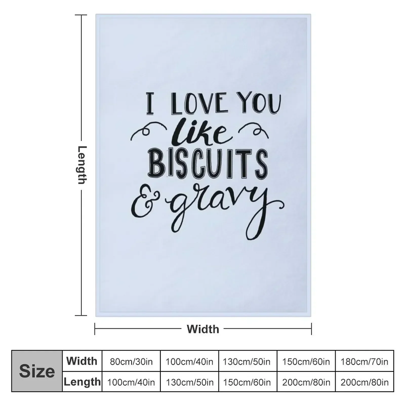 I love you like biscuits and gravy Throw Blanket Camping Single Blankets