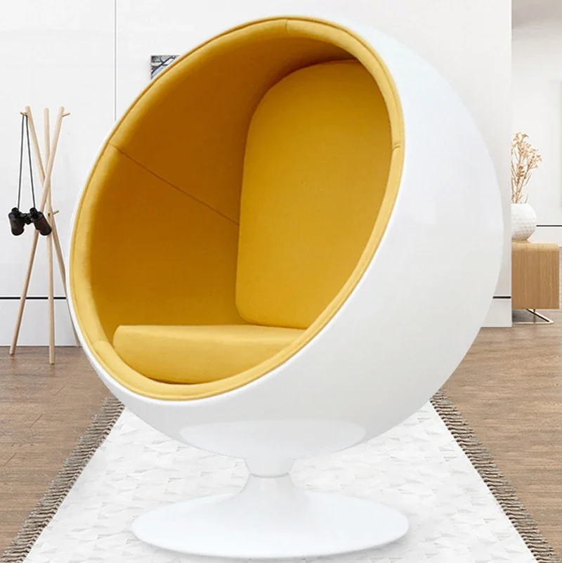 

Art furniture single round sofa chair style simple modern egg shape