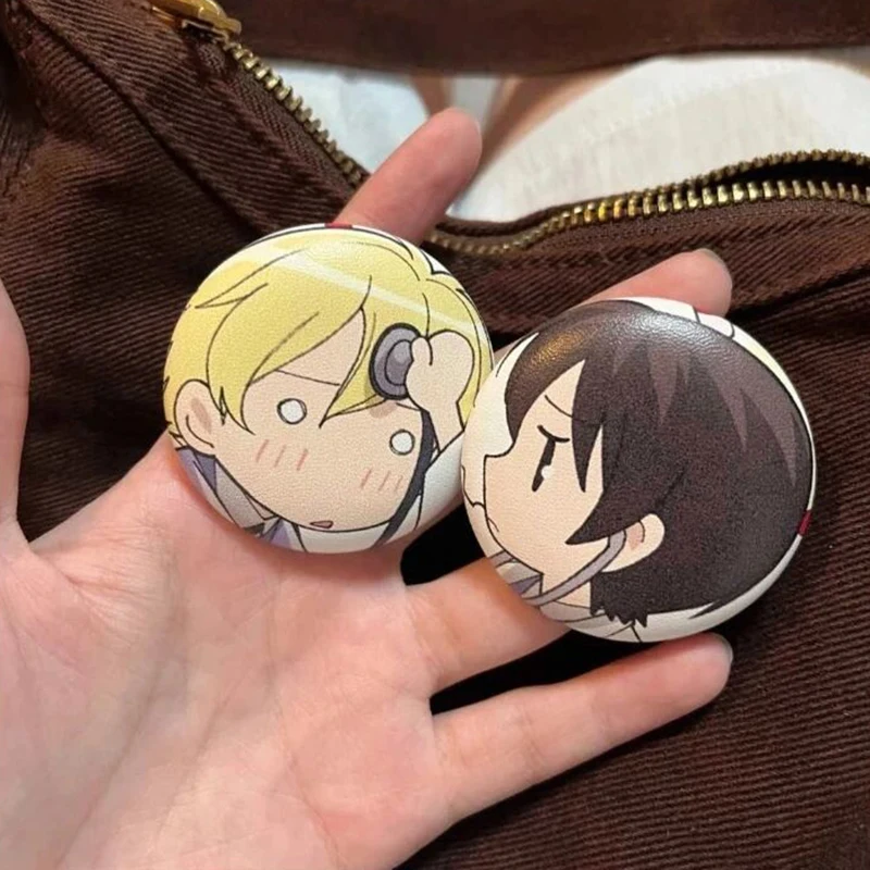 Anime Ouran High School Host Club Tamaki Suo Fujioka Haruhi Cosplay Brooch Badge Lapel Pins Bag Decoration Ornament Accessory