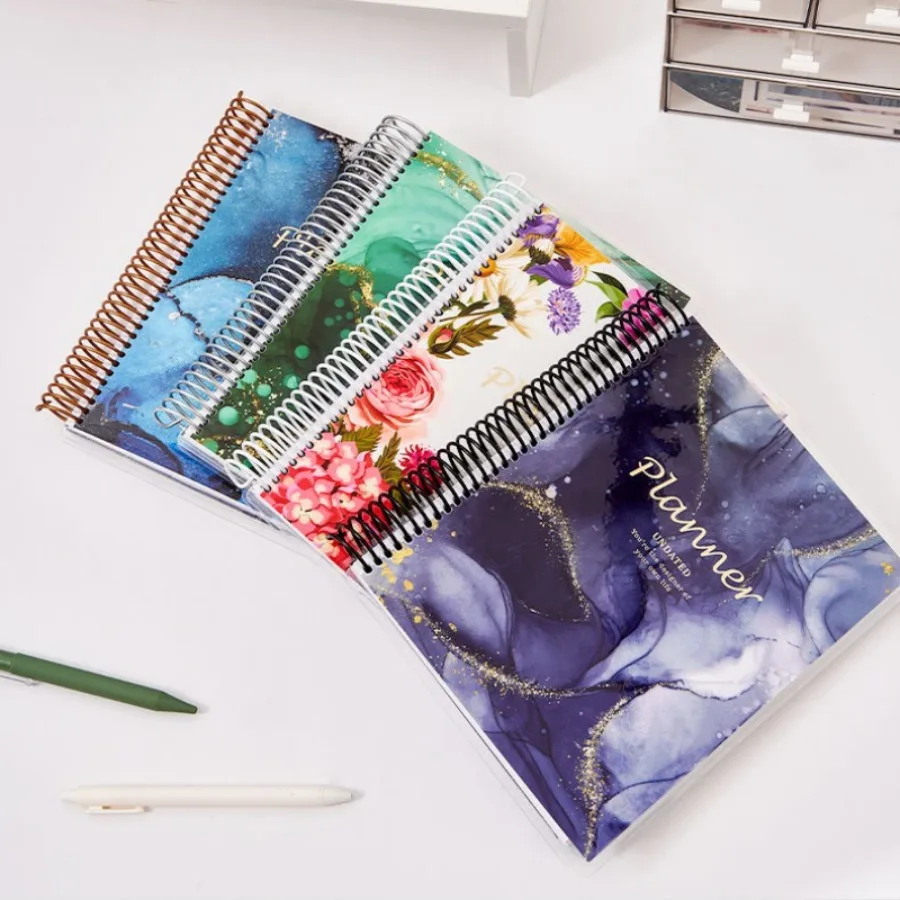 new-high-color-value-literary-colorful-flowers-colorful-inner-core-beautiful-coil-book-full-english-diary-student-notebook