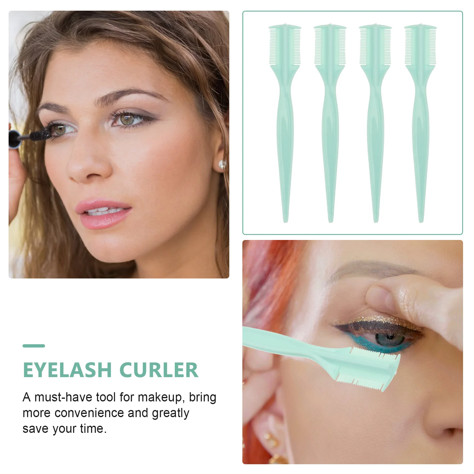 

50Pcs Brow Combs Practical Eyelash Separators Portable Eyebrow Grooming Tool Bangs Organizer Makeup Tool Brow Comb