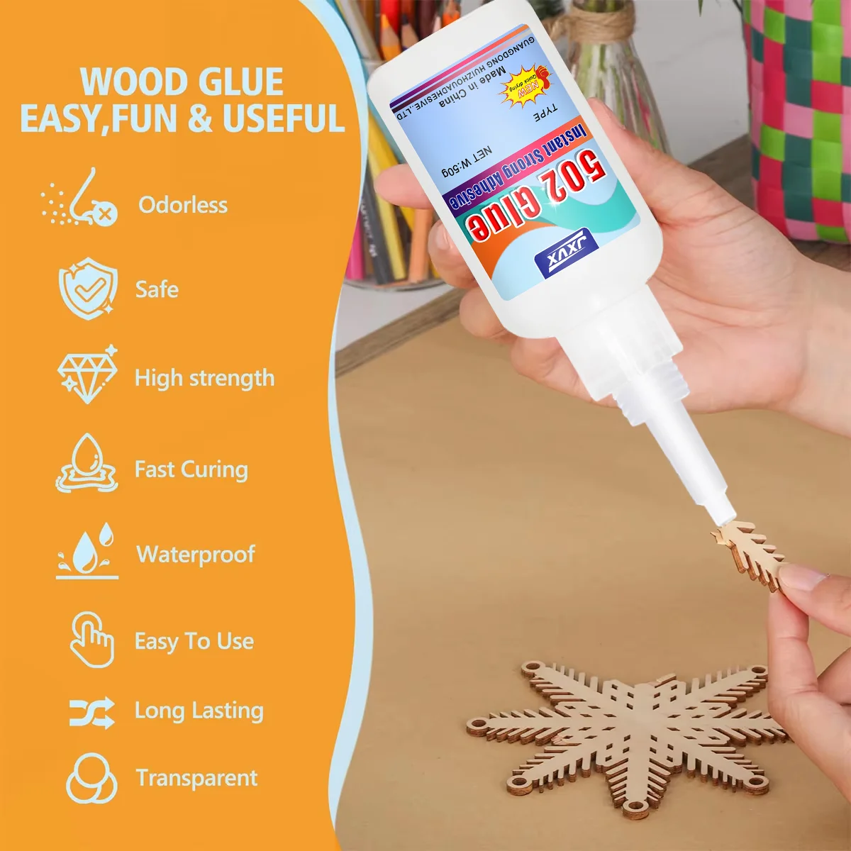 502 Super Glue - High-Strength, Fast-Drying, Multi-Purpose Adhesive For metal, plastic, glass, crafts, DIY, model repair, toy restoration, shoe fixing and maintenance 10-pack