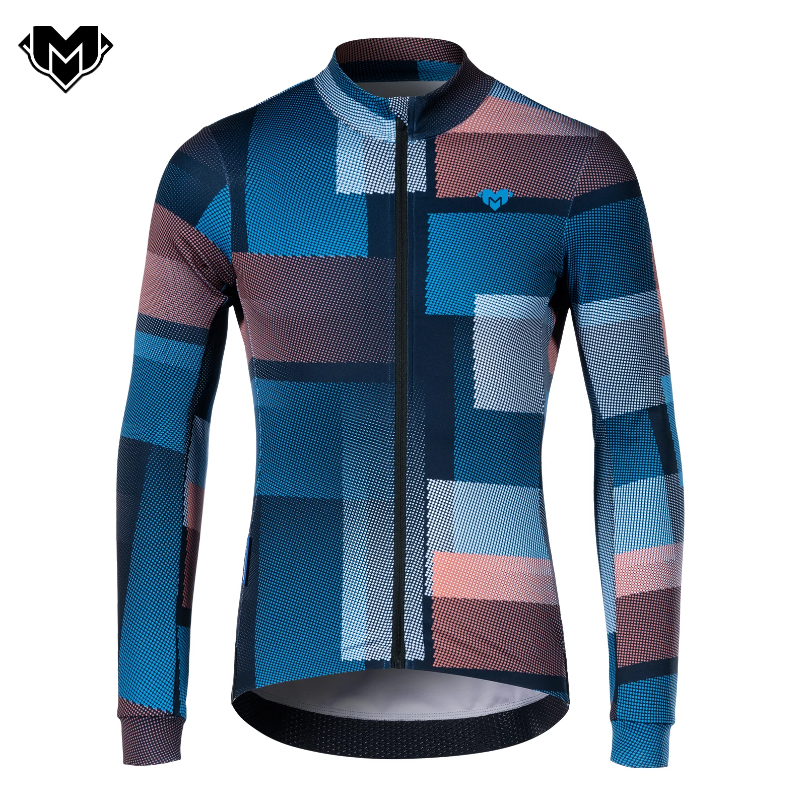 

MY KILOMETRE Gravel Cycling Jacket for Men - Winter Windproof and Warm Coat Thickened Fleece Lining Multiple Rear Pockets Design