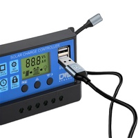 LED display Dual USB for  24V 12V DC Output Bulb 30A 20A 10A manual Battery regulator solar charger PWM solar charge controller