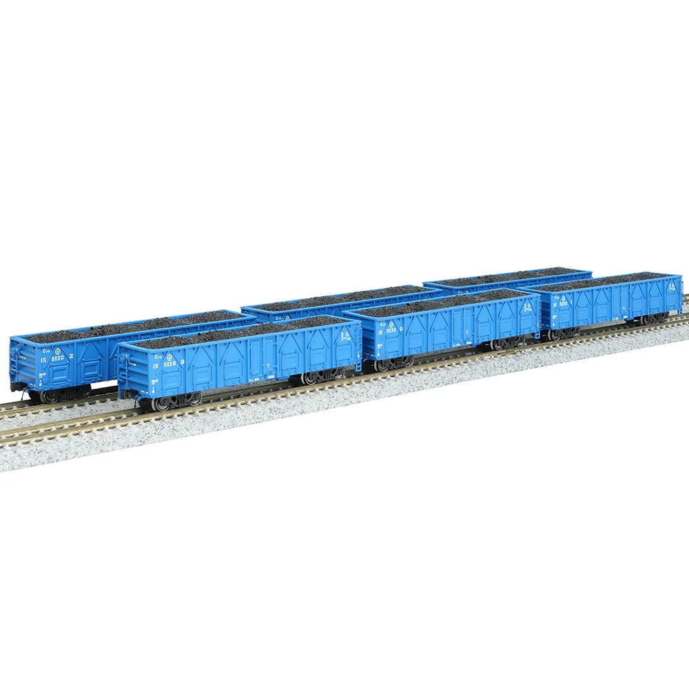 N Scale 1/160 Simulation Train Model C70 Open Car Freight Car 6-section Set Rail Car Toy