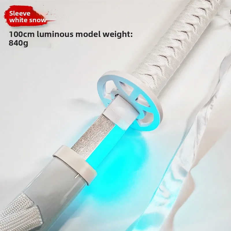 100 cm/33,37 in Hülse Schneewittchen Acryl Lichtschwert Samurai Schwerter Katana Requisiten Modell Mit Mantel Ornamente Cosplay Leucht Spielzeug