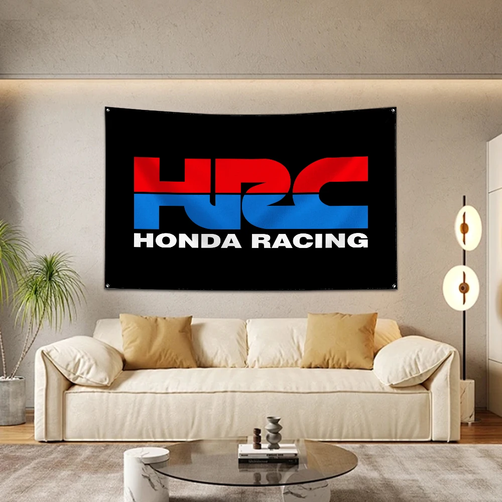 3x5 Ft H-Honda HRC Racing Motorcycles Flag Polyester Digital Printing Banner For Garage or Out door Decoration