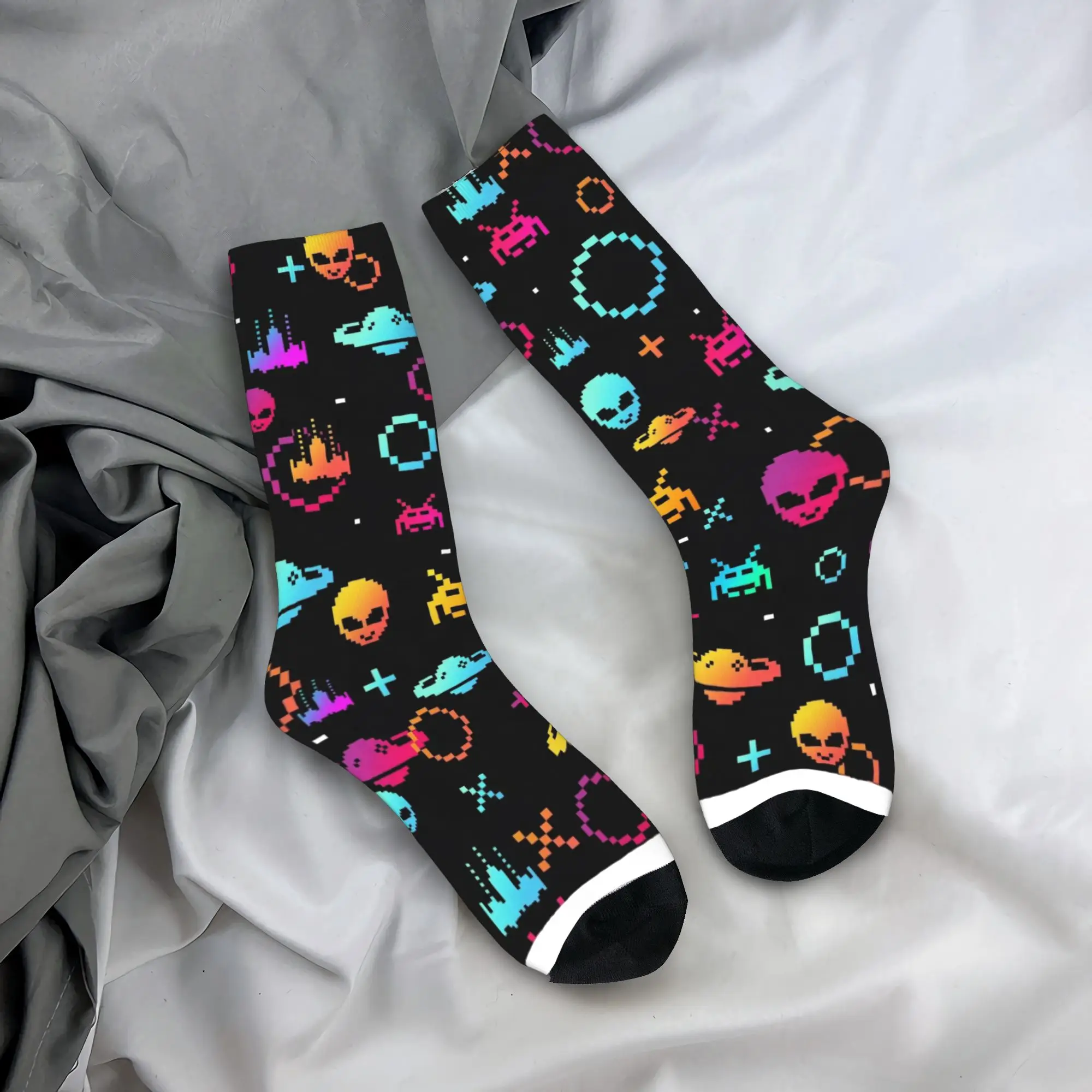 Space Invaders Socks  Printed Stockings Anti Skid Men's Socks Soft Autumn Casual Running Sports Socks