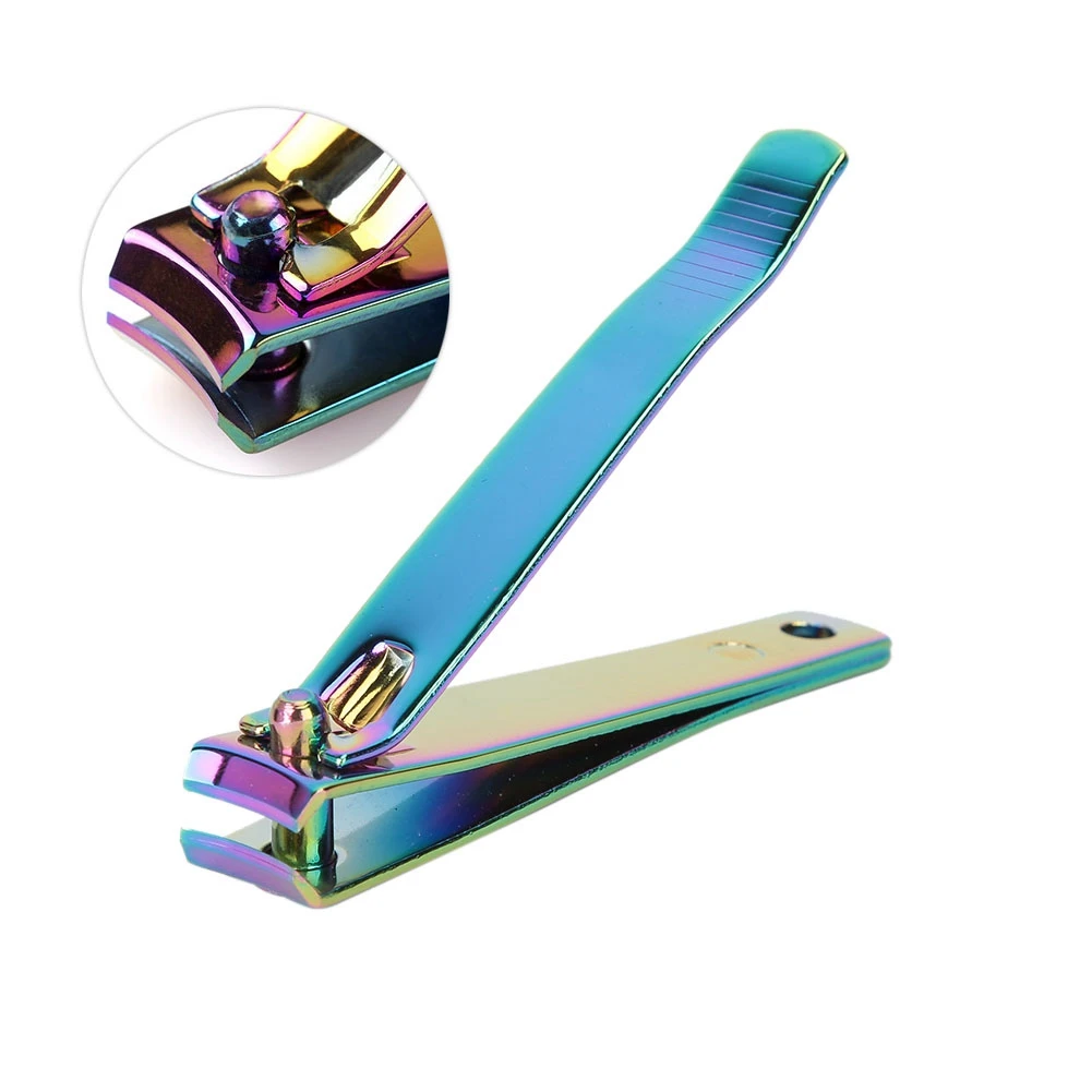 

Manicure Tool Nail Trimming Tool Plated Nail Clipper Carbon Steel Gradient Color Fashionable Nail Trimmer Cutter Manicure Tool