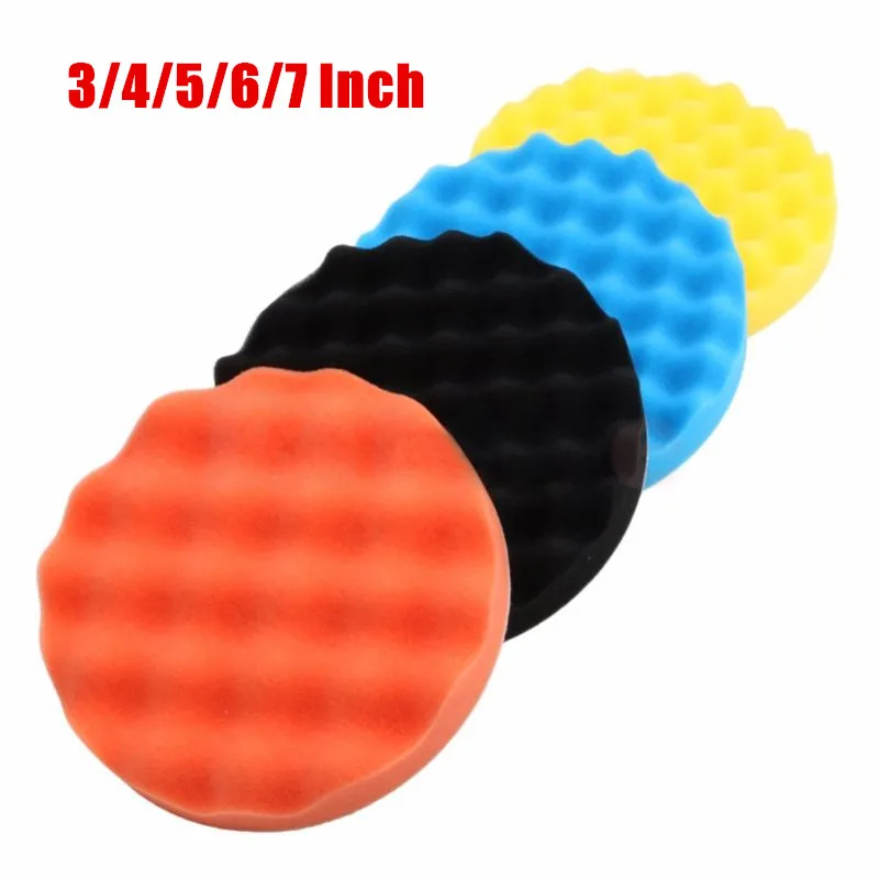 4 Pcs 3/4/5/6/7 Inch Buffing Buffer Sponge Polishing Pad Wax Polishing Kits For Polishing Watch Car Glass Polisher