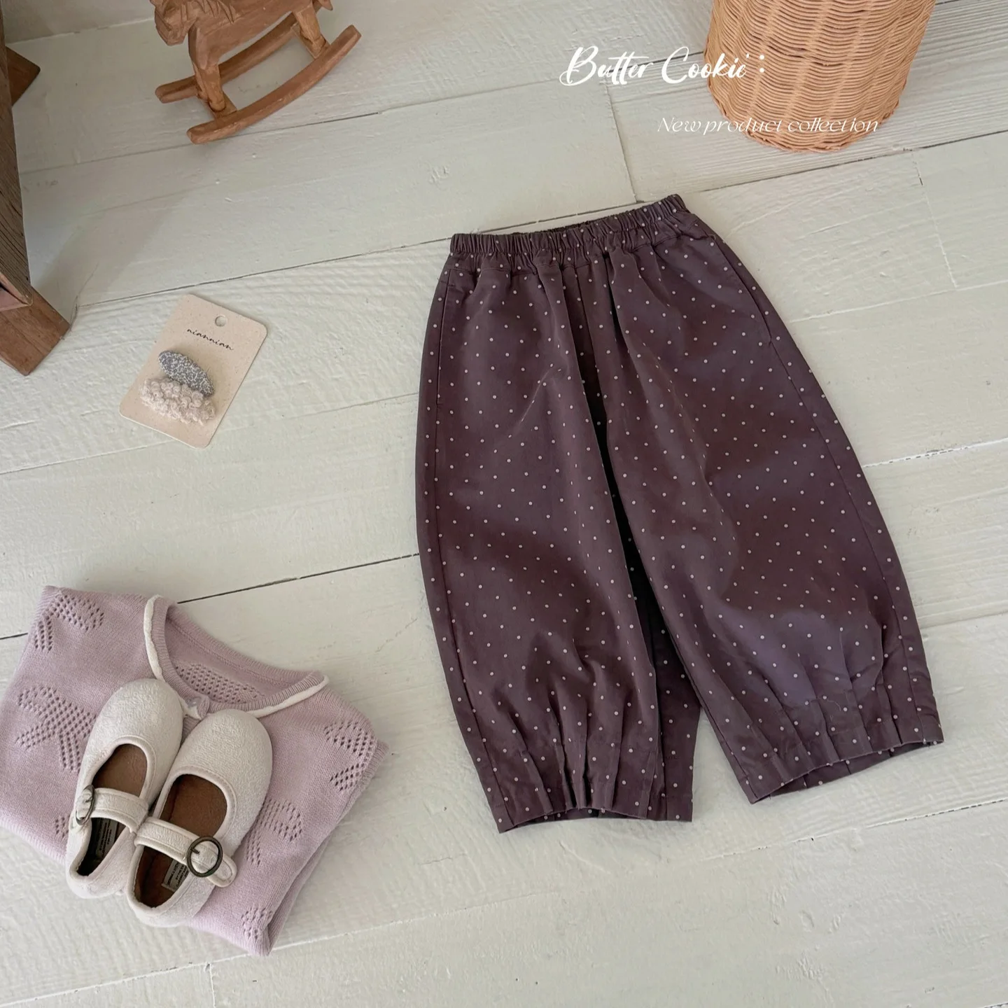 Girls Pants 2026 Spring and Autumn New Children's Clothing Korean Style Girl Baby Pinch Pleat Loose Polder Casual Pants