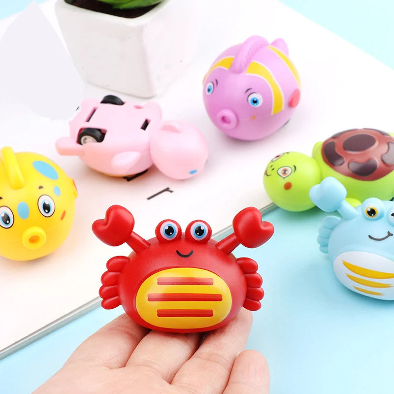 7Pcs Cartoon Ocean Turtle Crab Fish Back of The Car Toys Kids Birthday Baby Shower Party Favors Christmas Gift Guests Presents