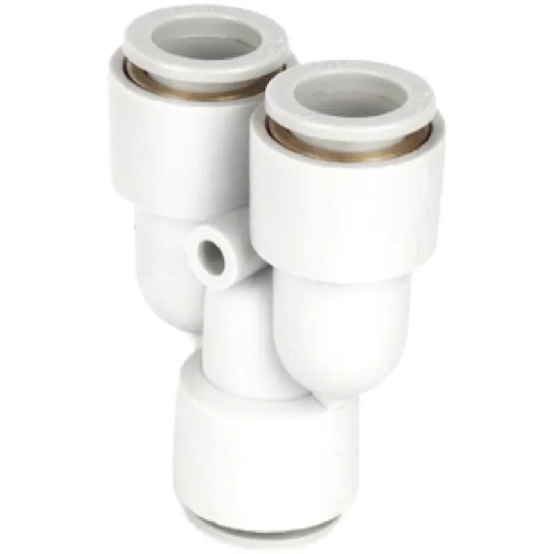 KQ2U/PY/04/06/08/10/12/16 أنابيب الغاز اقتران سريع على شكل حرف Y بلاستيك ثلاثة مكون هوائي للتنفس