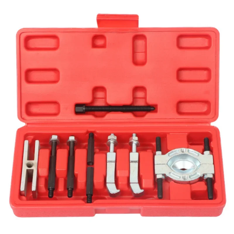 

9pcs Portable Bearing Splitter Car Repair Tool Separator Puller Kit High Strength Metal Bearing Removal Tool Set With Box