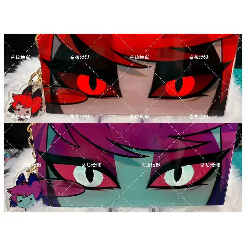 

Alastor Lucifer Character Model Eye Shaped Bag Pendant 10Cm Acrylic Keychain of for Hazbin Hotel Angel Dust Exquisite Gift