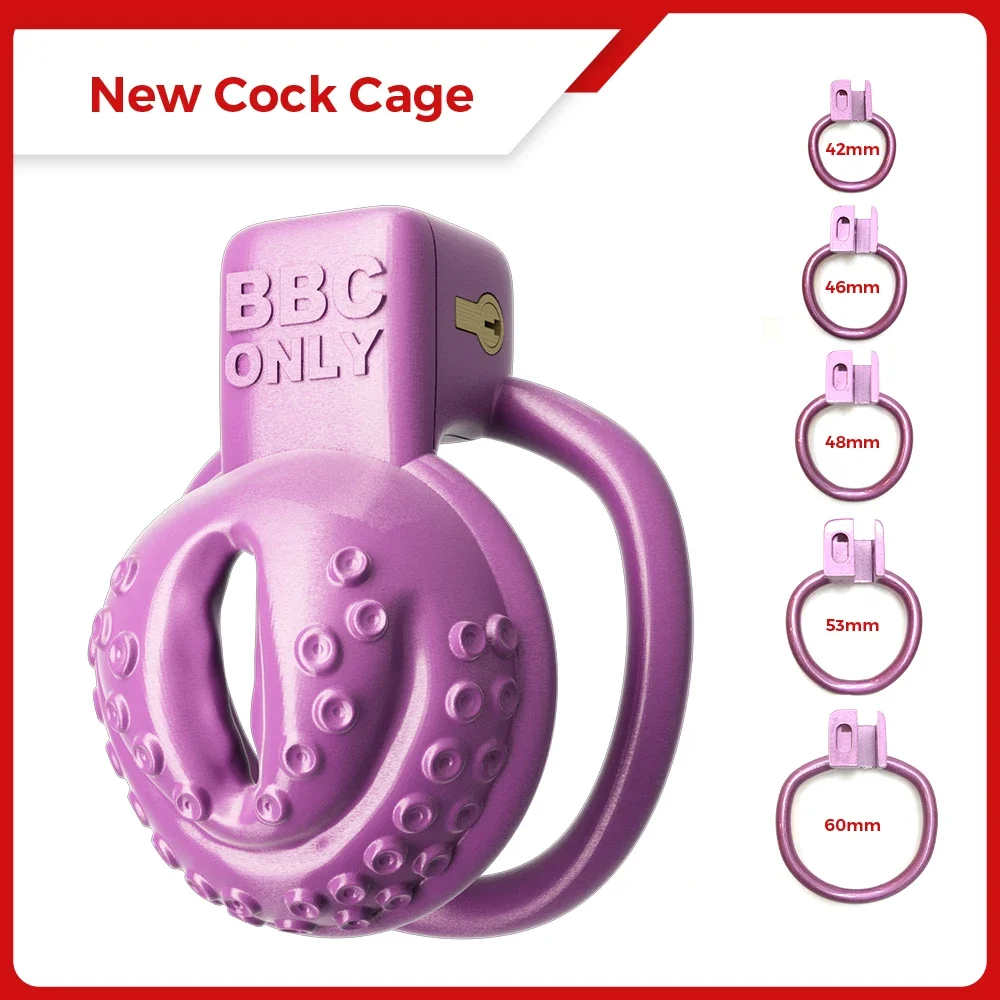 

Femboy BBC Octopus Pussy Vaginal Chastity Cage with Stealth Lock Ring BDSM Pink Cock Cage Sex Tool For Men Sissy Adult Sex Toys