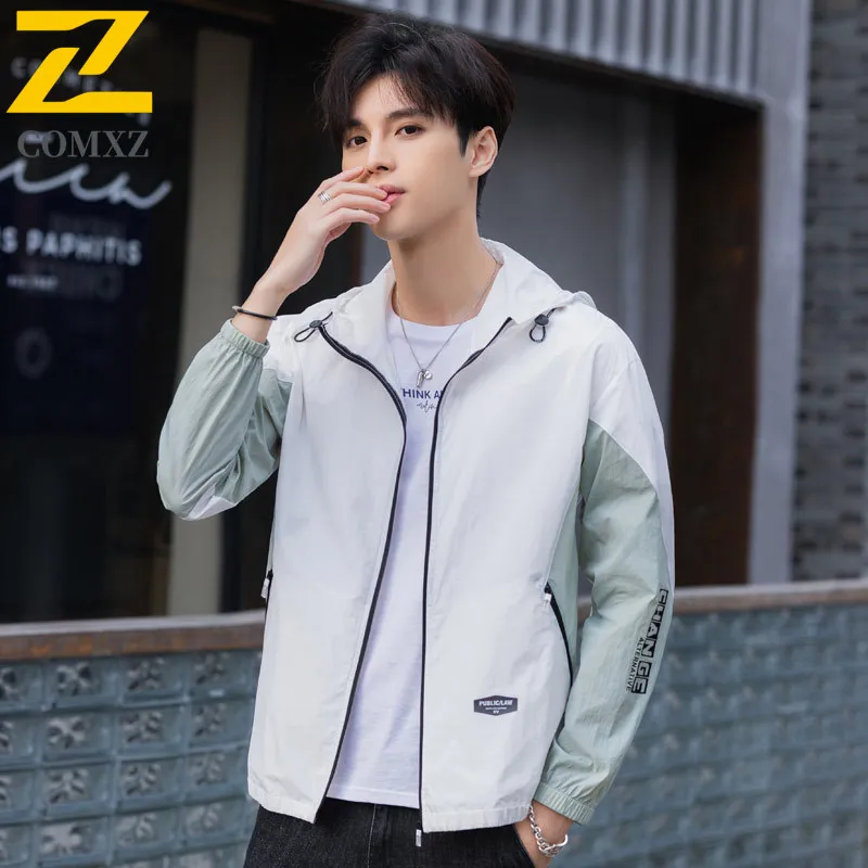 EiAO Men's Sun Protection Shirt UPF50+ Ultra-Light Breathable Fishing Jacket for Hiking Camping Water-Resistant UV Cut Outerwear