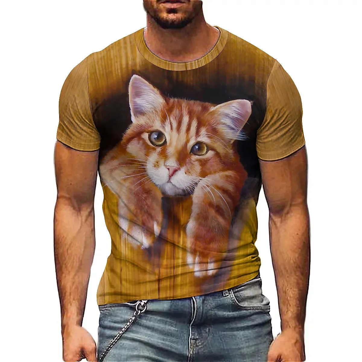 

Winter Loungewear High-Definition Pattern Men's 3D Printed Short-Sleeve T-Shirt - Couple Outfit Top