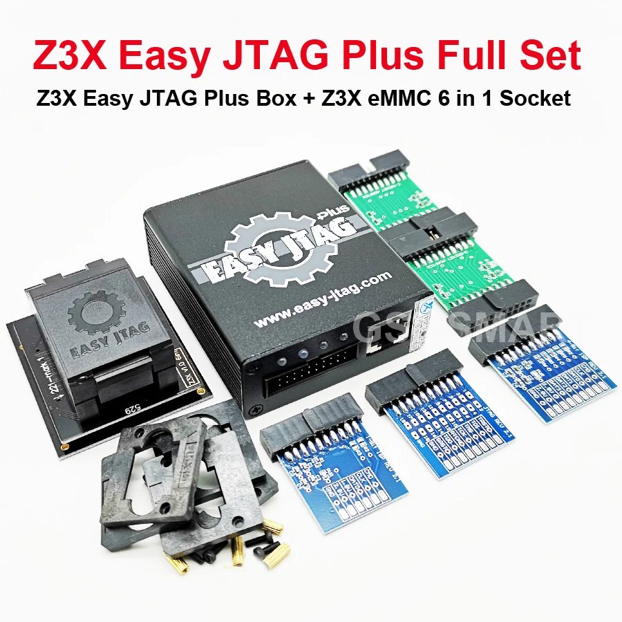 2025 Z3X Easy JTAG Plus Full Set  Easy JTAG Box  Plus Lite Set Z3X eMMC 6 in 1 Socket Adapter