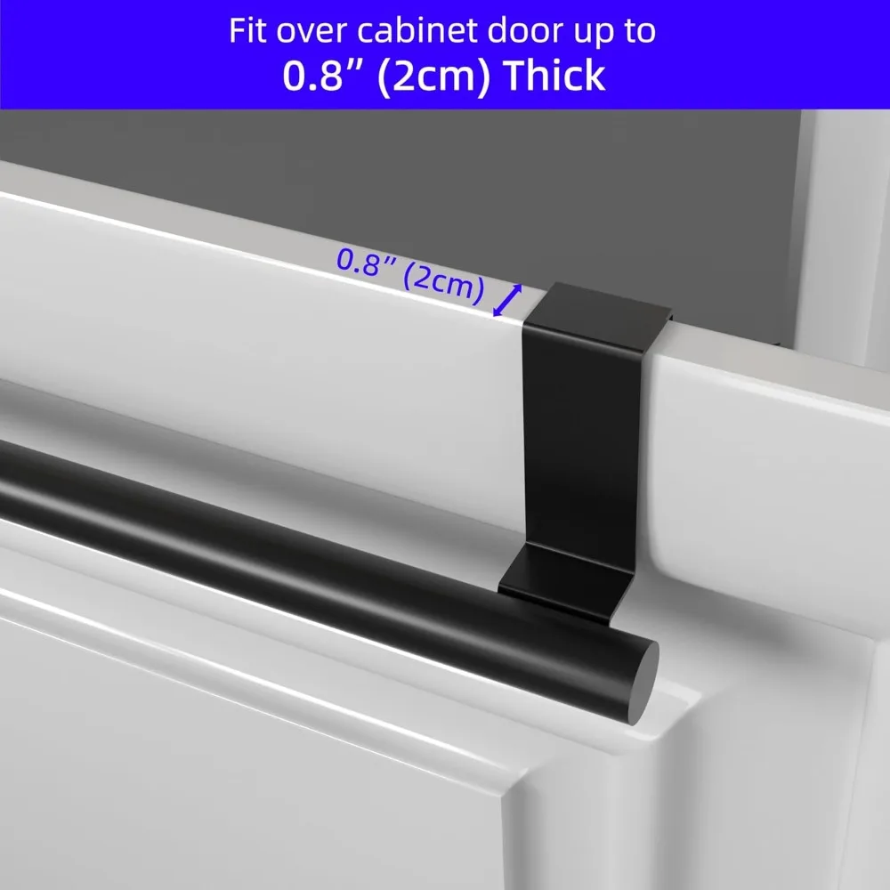 Cabinet Door Towel Rack, Kitchen Cabinet Door Towel Rack, Stainless Steel Cabinet Door Towel Rack, Matte Black