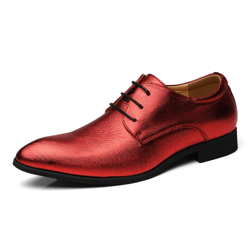 Luxury Brand Size 38~48 Men Dress Shoes Handmade Brogue Style Paty Leather Wedding Shoes Men Flats Leather Oxfords Formal Shoes