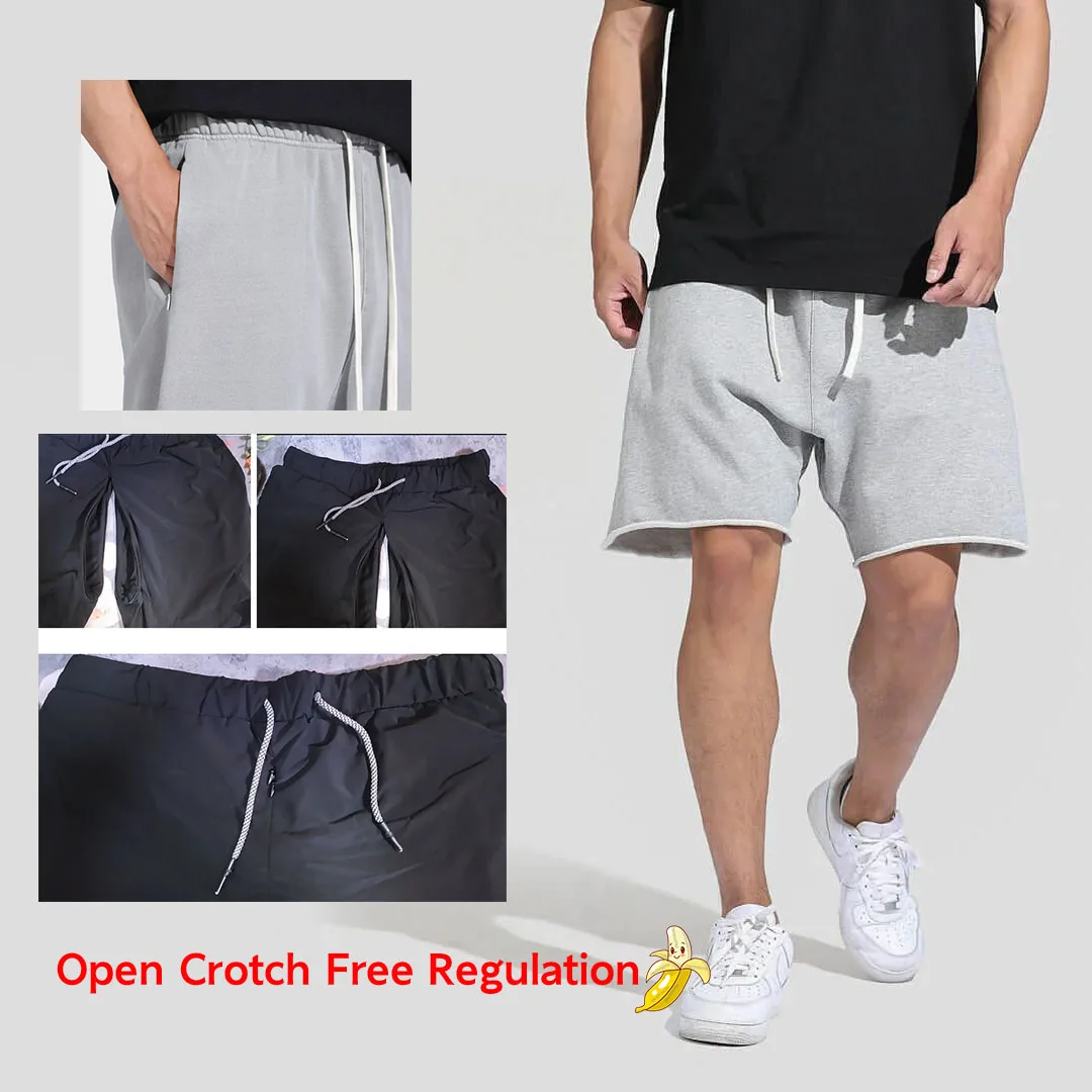 

Summer Basketball Shorts Mens Open Crotch Outdoor Sex Casual Pants Track Sweatpants Male Babby Running Jogger Short Plus Size